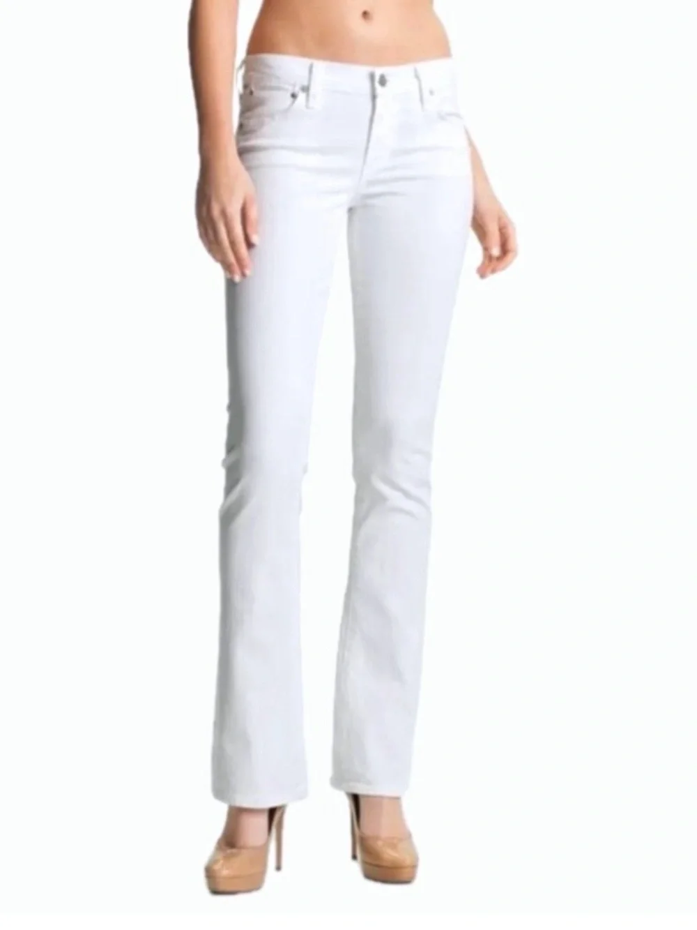 CITIZENS OF HUMANITY Emmanuelle  Boot Flare Leg Jeans White Size 29